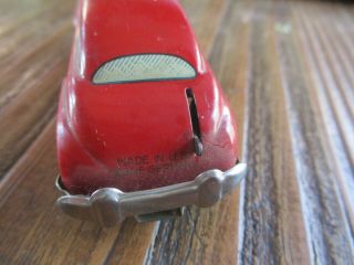 Vintage U.  S.  Zone Germany Distler Bumper Litho Tin Toy Wind Up Sedan Car c 1950 4