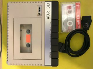 Atari 1010 Cassette Tape Recorder W/box And Power Supply W/ Belts