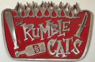 8.  75 " Vintage Aluminum Automotive Car Club Plaque - The Rumble Cats