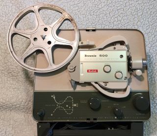 Vintage Kodak Brownie 500 8mm Film Movie Projector A5 With Case 5