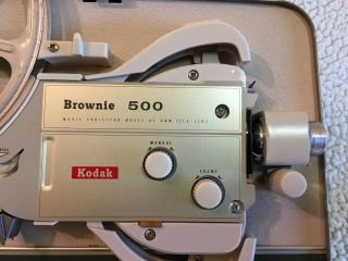 Vintage Kodak Brownie 500 8mm Film Movie Projector A5 With Case 6