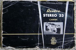 REVERE Stereo 33 Orig.  Early 50 ' s Vintage 3D 35mm Camera VG 6