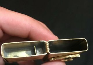 THE SANDS Las Vegas Vintage 14K Gold Plated Florentine Cigarette Lighter USA 8