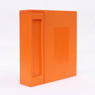 Vintage Orange 5.  25” Floppy Disk Case Box Storage Container (5 1/4”)