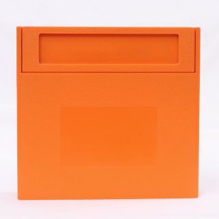 Vintage Orange 5.  25” Floppy Disk Case Box Storage Container (5 1/4”) 2