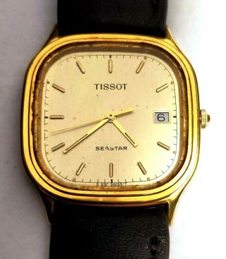 Vintage Tissot Seastar Quartz Gold Plated Men 