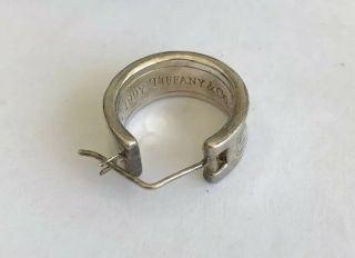 Vintage Tiffany & Co 925 Silver Huggie Hoop Odd Earring (9.  2g) 5