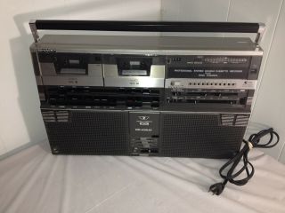 Huge Sharp Rd - 688av Double Cassette Stereo Boombox Professional Recorder 1980s