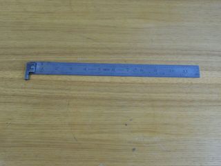 Lufkin 12 Inch H - 2204r Hook Scale Ruler Vtg Usa