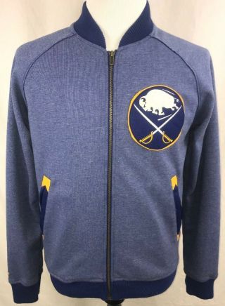 Men’s Vtg Nhl Buffalo Sabres Hockey Jacket Mitchell & Ness Medium Stitched Euc