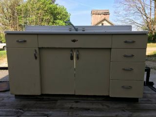 Vintage Metal Youngstown Kitchen Sink And Cabinet Farm