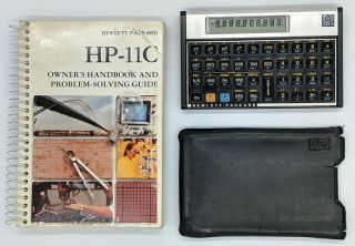 Hewlett Packard Hp Scientific Calculator Hp 11c & Case,  Great