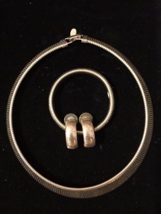 Park Lane Vintage Omega Gold Necklace,  Bracelet And Earrings Set