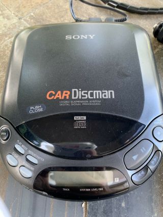 Vintage Sony Car Discman Model D - 822K Digital Mega Bass CD Player & kit - 2