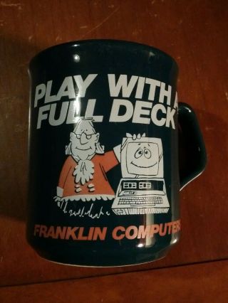 Vintage Franklin Ace Personal Computer Coffee Cup Mug Promo Advertising Pc