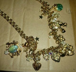 Vintage KIRKS FOLLY Dream Angels,  Hearts,  Moon Face Necklace 2