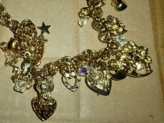 Vintage KIRKS FOLLY Dream Angels,  Hearts,  Moon Face Necklace 4