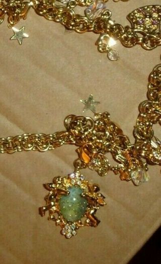 Vintage KIRKS FOLLY Dream Angels,  Hearts,  Moon Face Necklace 5