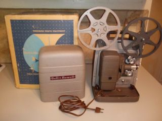 1950s Minty Bell & Howell 254rs 8mm Movie Projector/box/reels - - 3 Day N/r