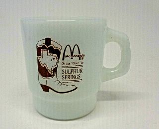 Vintage Anchor Hocking Cup Mug Fire King Mcdonald 
