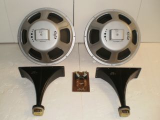 Magnavox /jensen 15 " Alnico Speakers,  Horns,  And Xovers From 1962 Console