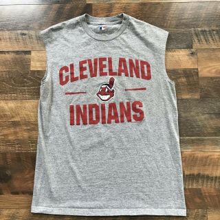 Vintage Cleveland Indians T - Shirt Tank Top Size Med Chief Wahoo 90s Jacobs Field