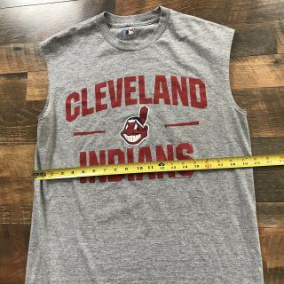 Vintage Cleveland Indians T - Shirt Tank Top Size Med Chief Wahoo 90s Jacobs Field 5