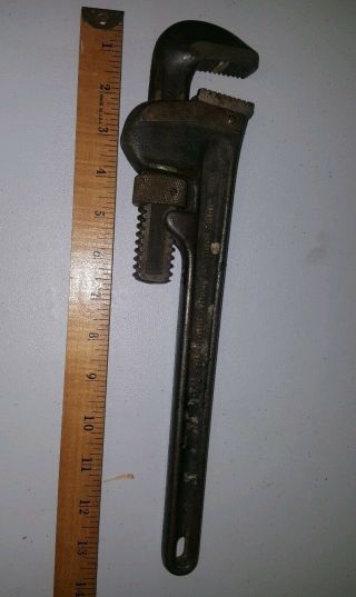Rigid 14 Vtg Pipe Wrench Old Tools Heavy Duty Large From Grandpas Toolbox