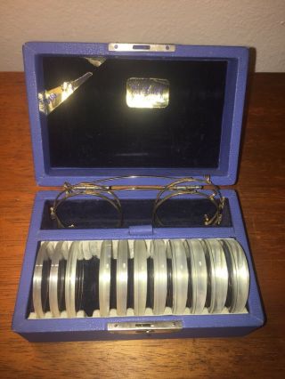 Vintage Berens Trial Lens Clip - on Prism Set,  Optometry,  Ophthalmology,  Optical 2