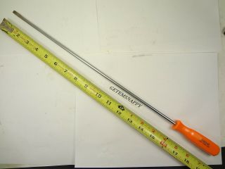 Vintage Snap On Flat Blade Long Shaft Orange Handle Screwdriver Ssd4160
