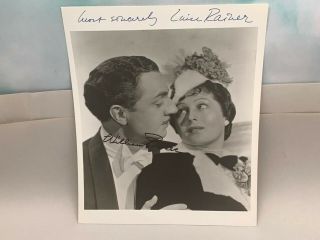 Vintage Hand Signed William Powell & Luise Rainer Autographed On 8x10 Photo