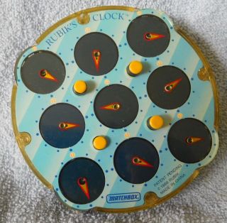 Vintage Matchbox Rubiks Clock Puzzle 1988