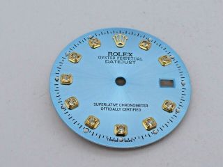 Vintage Rolex Blue Dial With Date 3035 Watch Repainted Dial Con