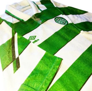 Vintage Celtic 1992 - 93 Umbro Football Home Shirt Not Match Worn L XL 3