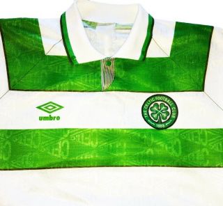 Vintage Celtic 1992 - 93 Umbro Football Home Shirt Not Match Worn L XL 5