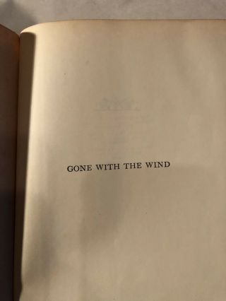 GONE WITH THE WIND Margaret Mitchell 1937 hardcover / Macmillan vintage 4
