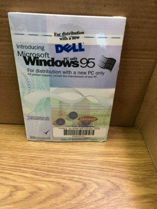 Rare - Microsoft Windows 95 For Dell - In Package - With Cd
