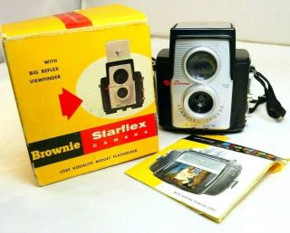 Brownie Starflex Camera For Kodak 127 Film And Guide