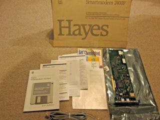 Ibm Ps/2 Hayes Smartmodem 2400p Internal Modem With Driver Disk And Docs