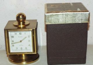Vintage Remembrance Swiss Desk Clock Weather Station Barometer Hygrometer & Box