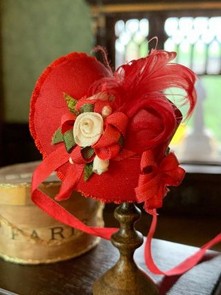 Artisan Miniature Dollhouse Vintage FABULOUS Victorian Silk Ladies Hat SUMMERLOT 6