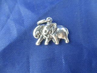Vintage Sterling Silver Mother And Child Elephant Charm