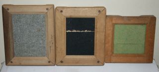 3 X Vintage Wooden Wood Negative Film Masking Printing Frame Developing Darkroom
