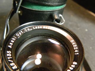Vintage Asahi Opt.  Co.  Takumar 1:3.  5 / 135 35mm Camera Lens In Case Excell 4