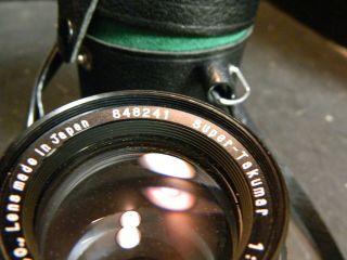 Vintage Asahi Opt.  Co.  Takumar 1:3.  5 / 135 35mm Camera Lens In Case Excell 5
