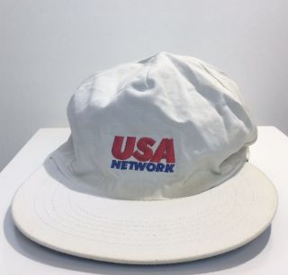 SciFi Channel USA Network Reversible Vintage Vtg Baseball Hat Elastic Fitted Cap 5