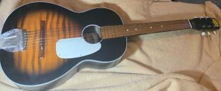 Vintage 1960s Kent Carmencita Parlor Acoustic Guitar Black/brown
