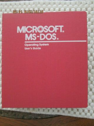 1987 Microsoft Ms - Dos User S Guide 3.  3 In Notebook With Sleeve