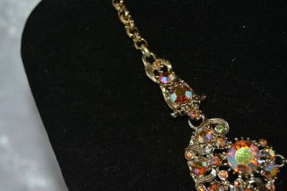 VINTAGE COSTUME JEWELLERY NECKLACE SIGNED EXQUISITE 3