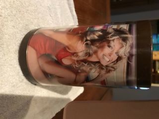 FARRAH FAWCETT CHARLIE ' S ANGELS VINTAGE THERMO - SERV CUP 1976 RED SWIMSUIT GIFT 2